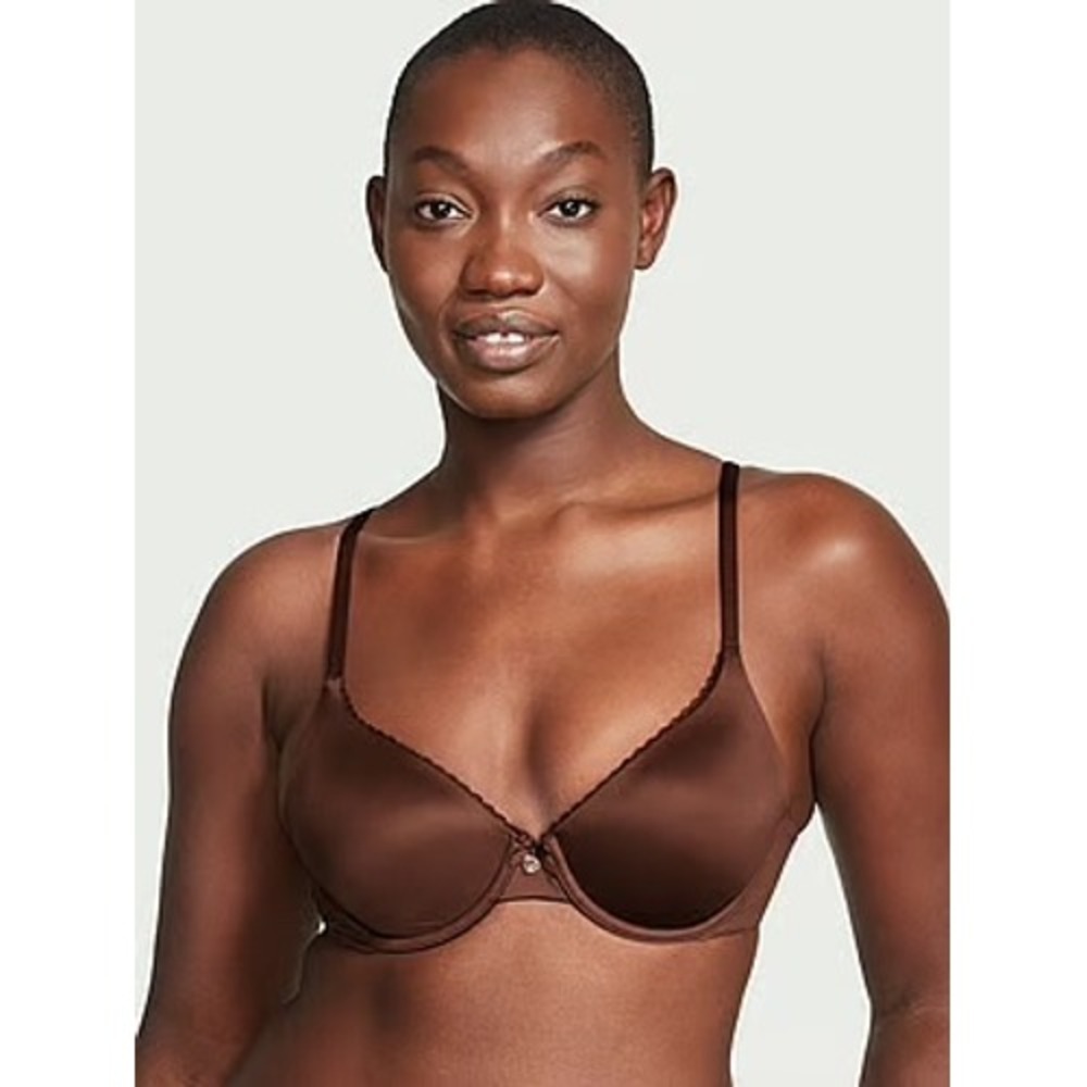 NWT Victoria's‎ Secret Invisible Lift Bra 38DD Brown Unlined Demi